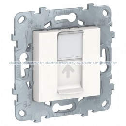 UNICA NEW РОЗЕТКА компьютерная, RJ45, одиночная, кат. 5е UTP, БЕЛЫЙ