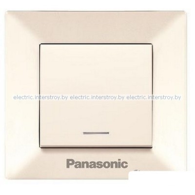 Выключатель одноклавишный с подсветкой Panasonic Arkedia крем
