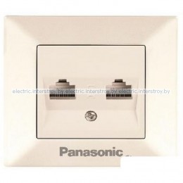 Розетка компьютерная двойная 2хRJ-45 Panasonic Arkedia крем