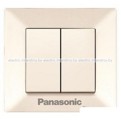 Выключатель двухклавишный Panasonic Arkedia крем
