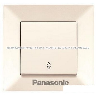 Выключатель одноклавишный проходной Panasonic Arkedia крем