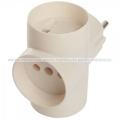 Разветвитель STEKKER DP10-15-20 250В, 10A, IP20, белый