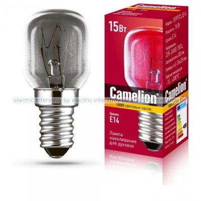 Лампа накаливания Camelion 15/PT/CL/E14 для духовок